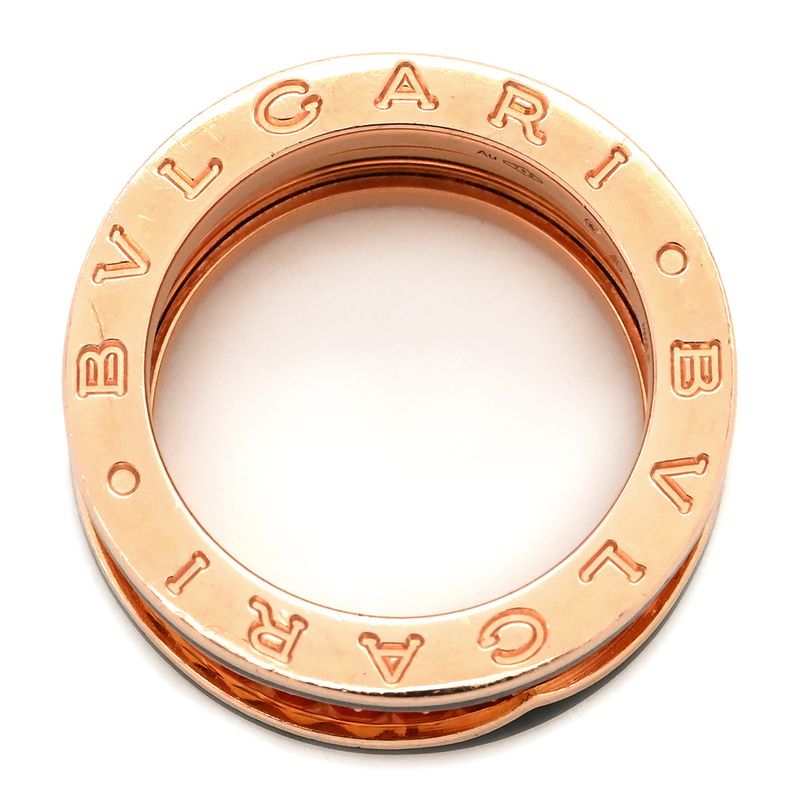 Bvlgari Bvlgari Ring B-Zero1 Rock B-Zero1 2 Band Ring 18k Pink Gold Ceramic