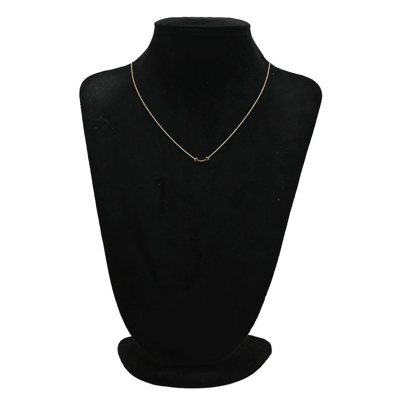 Tiffany & Co Tiffany & Co Necklace T Smile Mini Pendant 18k Pink Gold Rose Gold