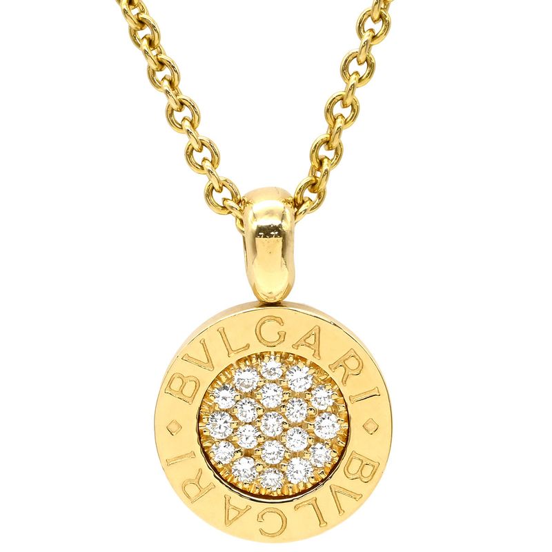 Bvlgari Bvlgari Necklace Bvlgari Pendant 18k Yellow Gold Diamond Yellow Gold