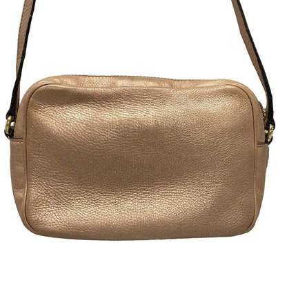 Gucci Shoulder Bag Soho 308364 Metallic Pink Tassels Leather