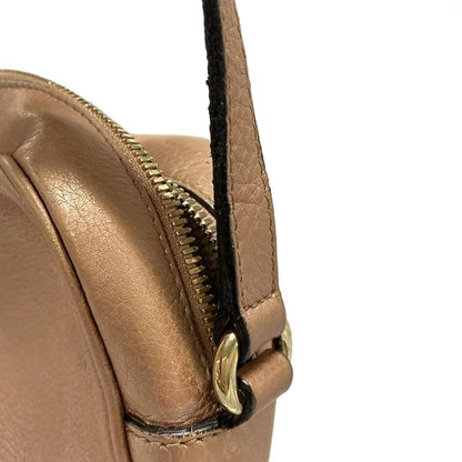 Gucci Shoulder Bag Soho 308364 Metallic Pink Tassels Leather