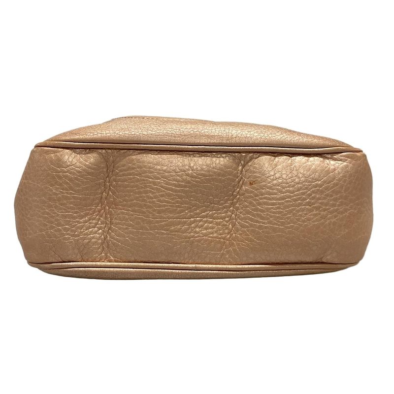 Gucci Shoulder Bag Soho 308364 Metallic Pink Tassels Leather