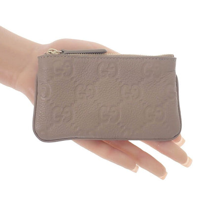 Gucci GG Emblem Key Pouch 815891 Aaeem 1523 Key Case Coin Purse GG Grain