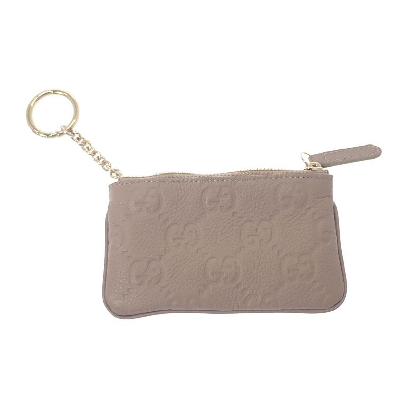 Gucci GG Emblem Key Pouch 815891 Aaeem 1523 Key Case Coin Purse GG Grain