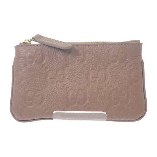 Gucci GG Emblem Key Pouch 815891 Aaeem 1523 Key Case Coin Purse GG Grain