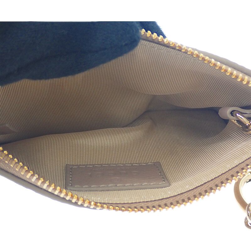 Gucci GG Emblem Key Pouch 815891 Aaeem 1523 Key Case Coin Purse GG Grain