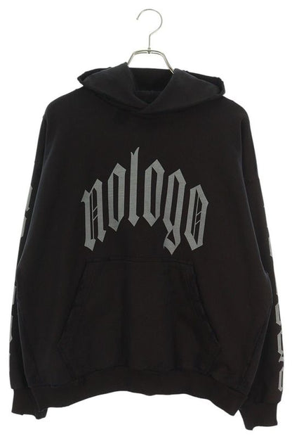 Balenciaga 24SS 767877 Tqvk7 Destroyed Nologo Print Pullover Hoodie Men's XS