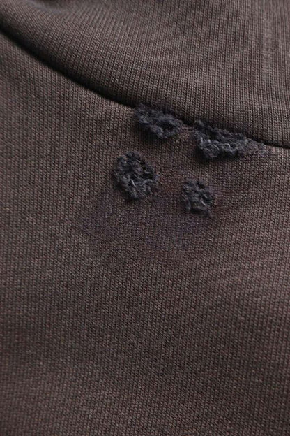 Balenciaga 24SS 767877 Tqvk7 Destroyed Nologo Print Pullover Hoodie Men's XS