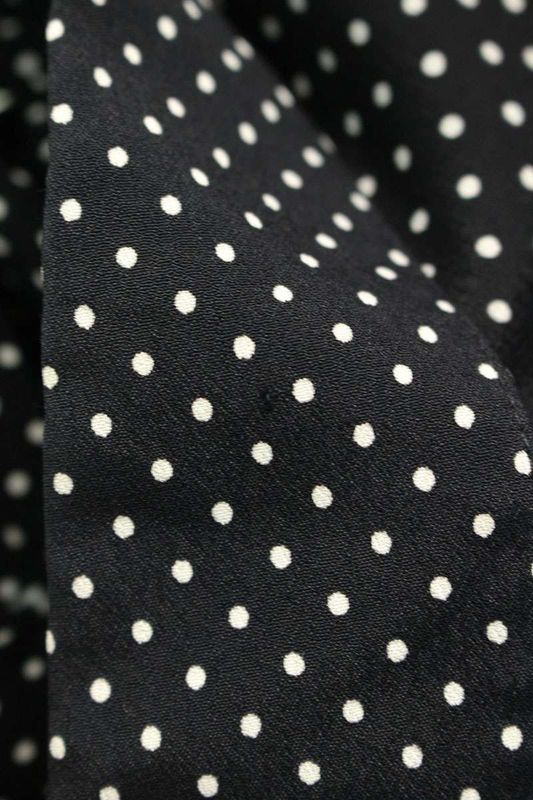 Celine Dotted Rayon Long-sleeved Shirt Women's 34