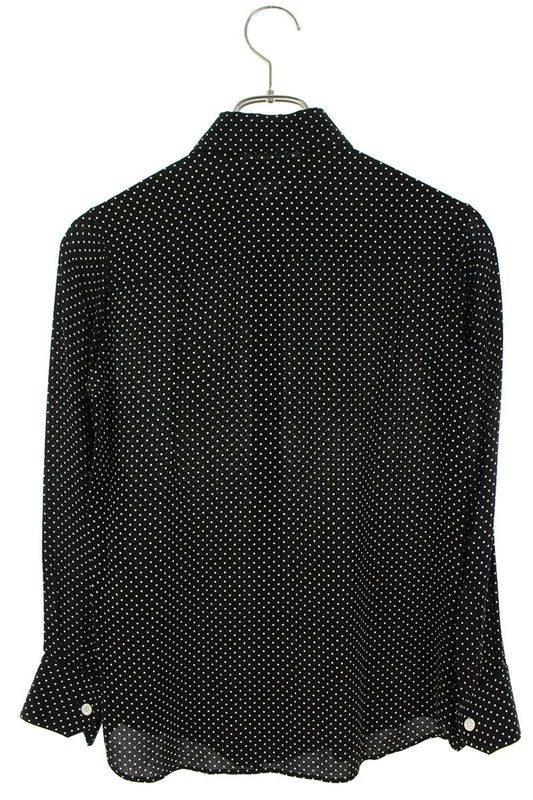 Celine Dotted Rayon Long-sleeved Shirt Women's 34