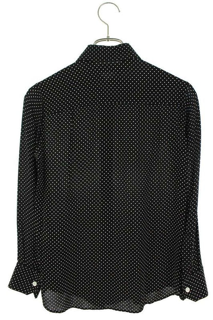 Celine Dotted Rayon Long-sleeved Shirt Women's 34