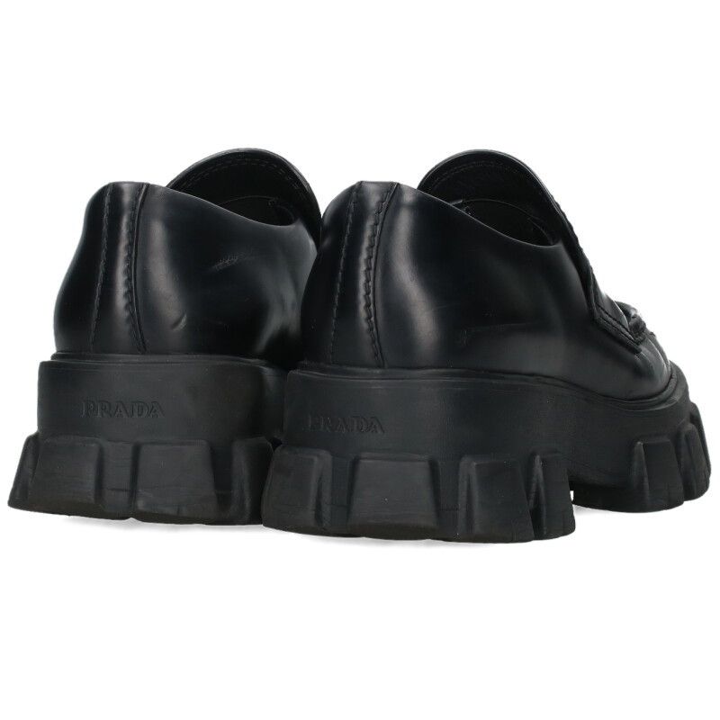 Prada 2de129 Monolith Triangle Plate Logo Loafer Men's 5.5