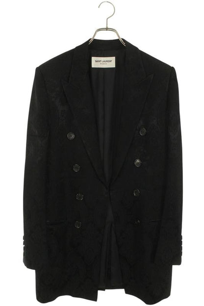 Saint Laurent Paris 682569 Y2e79 Jacquard Breasted Jacket Men's 46