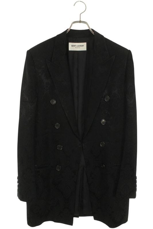 Saint Laurent Paris 682569 Y2e79 Jacquard Breasted Jacket Men's 46