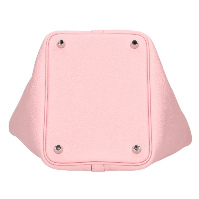 Hermes Picotin PM U Engraved Svhardware Rose Sakura Leather Handbag Ladies PM