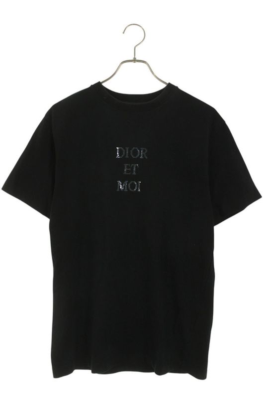 Dior 19AW 933j604a0554 Sequined Logo T-shirt Men's XS
