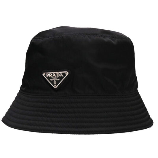 Prada 1hc137 Re-nylon Triangle Plate Nylon Bucket Hat Men's S