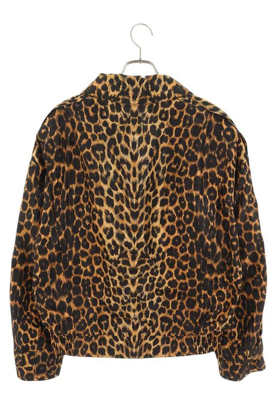 Saint Laurent Paris 770540 Y1i80 Nylon Blouson With Leopard Pattern Men's 50
