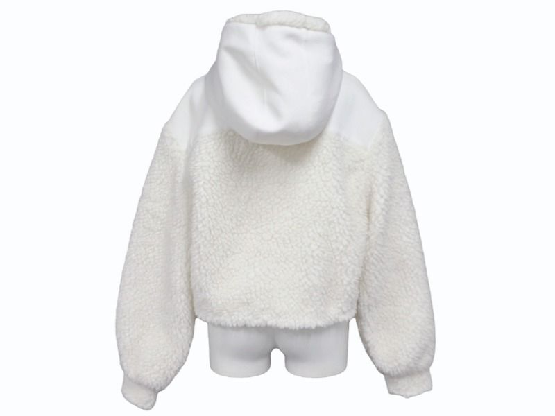 Prada Sports Cropped Double Fleece Jacket White XS — view 2
