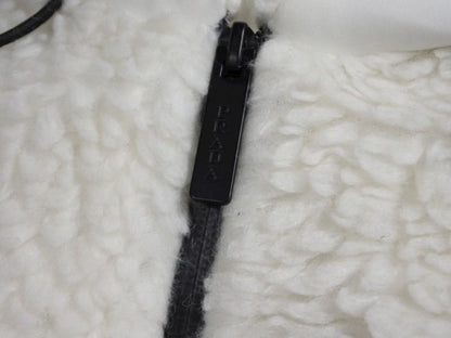 Prada Sports Cropped Double Fleece Jacket White XS — view 6