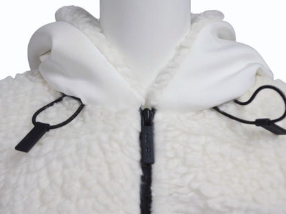 Prada Sports Cropped Double Fleece Jacket White XS — view 5