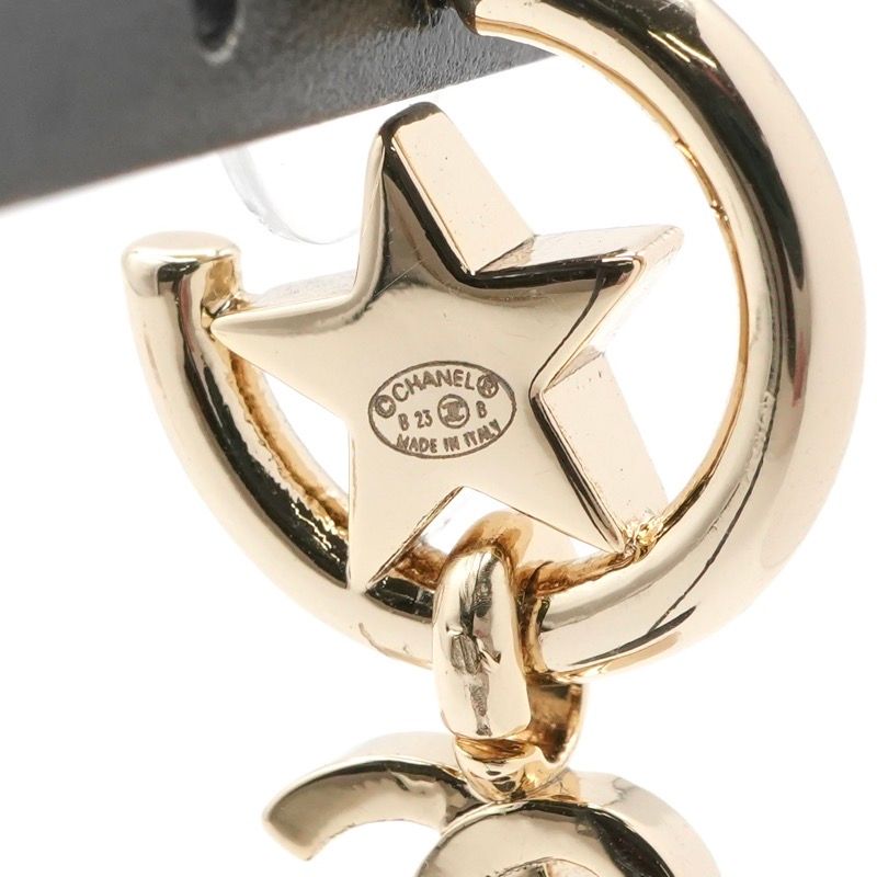 Chanel Earrings Earring Gold Hoop Earrings Coco Mark Rhinestone Star