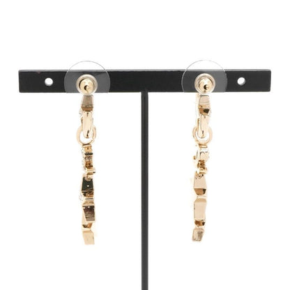 Chanel Earrings Earring Gold Hoop Earrings Coco Mark Rhinestone Star