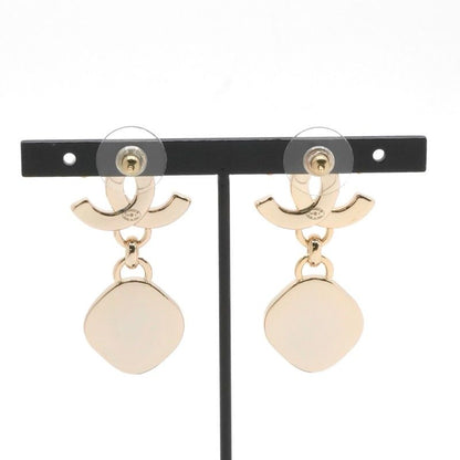 Chanel Earrings Earring Gold Coco Mark Rhinestone