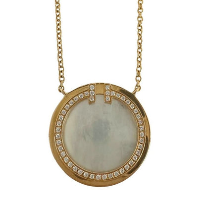 Tiffany & Co Mother of Pearl Diamond Necklace
