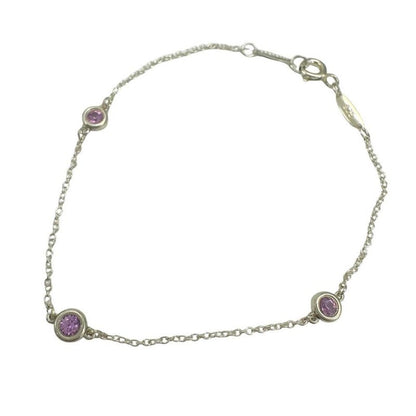 Tiffany & Co 3 P Pink Sapphire Bracelet