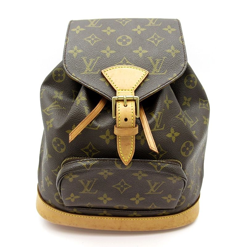 Louis Vuitton Montsouris mm M51136 Monogram Women's Backpack Daypack Brown