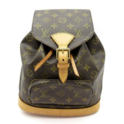 Louis Vuitton Montsouris mm M51136 Monogram Women's Backpack Daypack Brown