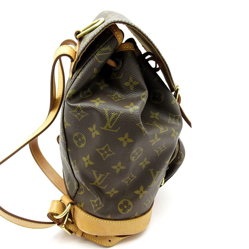 Louis Vuitton Montsouris mm M51136 Monogram Women's Backpack Daypack Brown