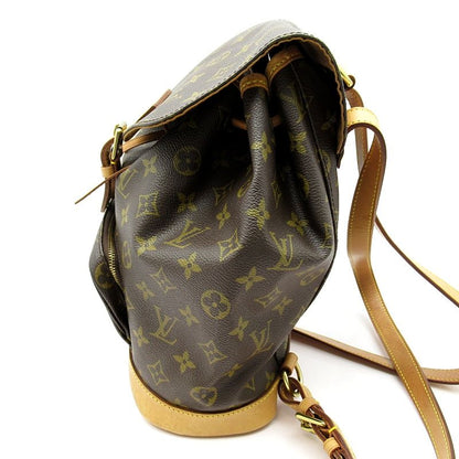 Louis Vuitton Montsouris mm M51136 Monogram Women's Backpack Daypack Brown