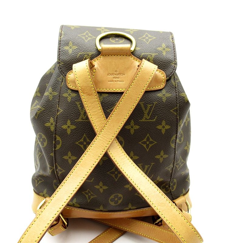 Louis Vuitton Montsouris mm M51136 Monogram Women's Backpack Daypack Brown