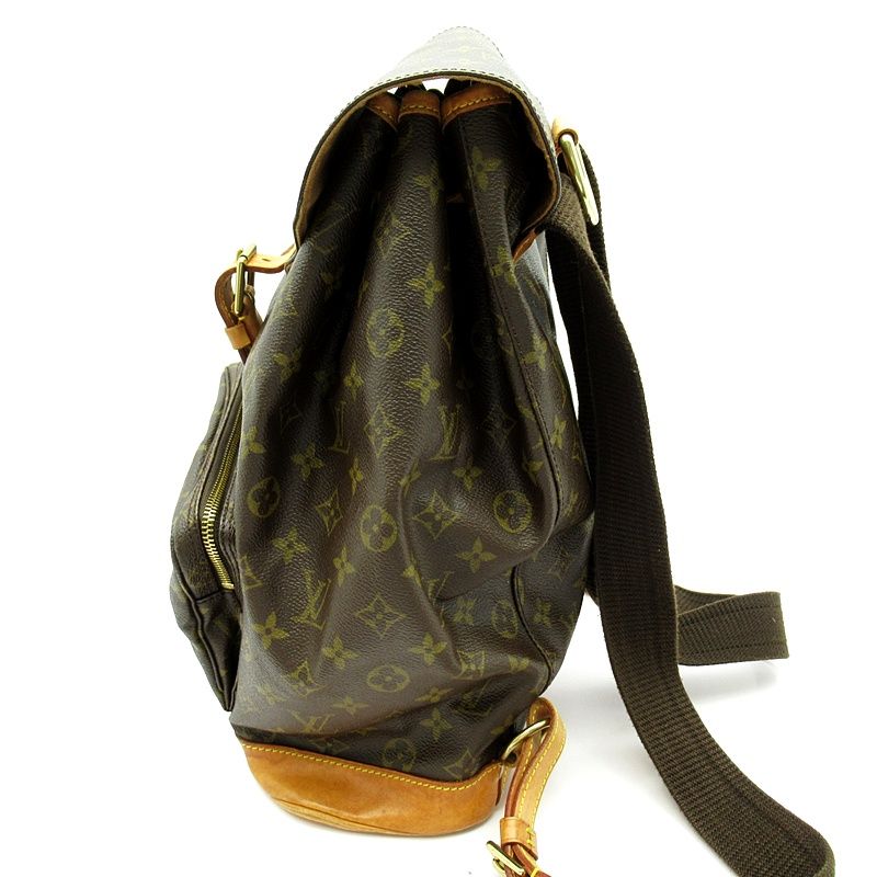Louis Vuitton Montsouris GM M51135 Monogram Women's Backpack Daypack Brown