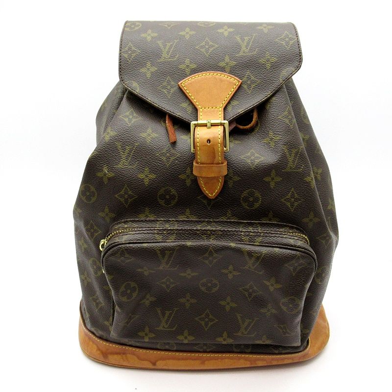 Louis Vuitton Montsouris GM M51135 Monogram Women's Backpack Daypack Brown