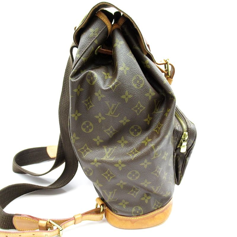 Louis Vuitton Montsouris GM M51135 Monogram Women's Backpack Daypack Brown