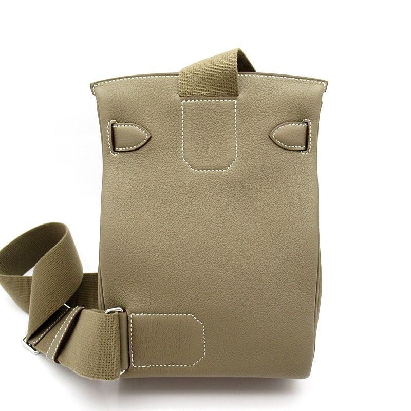 Hermes Kelly Akkad PM Togo Women's Shoulder Bag Etoupe Excellent Condition