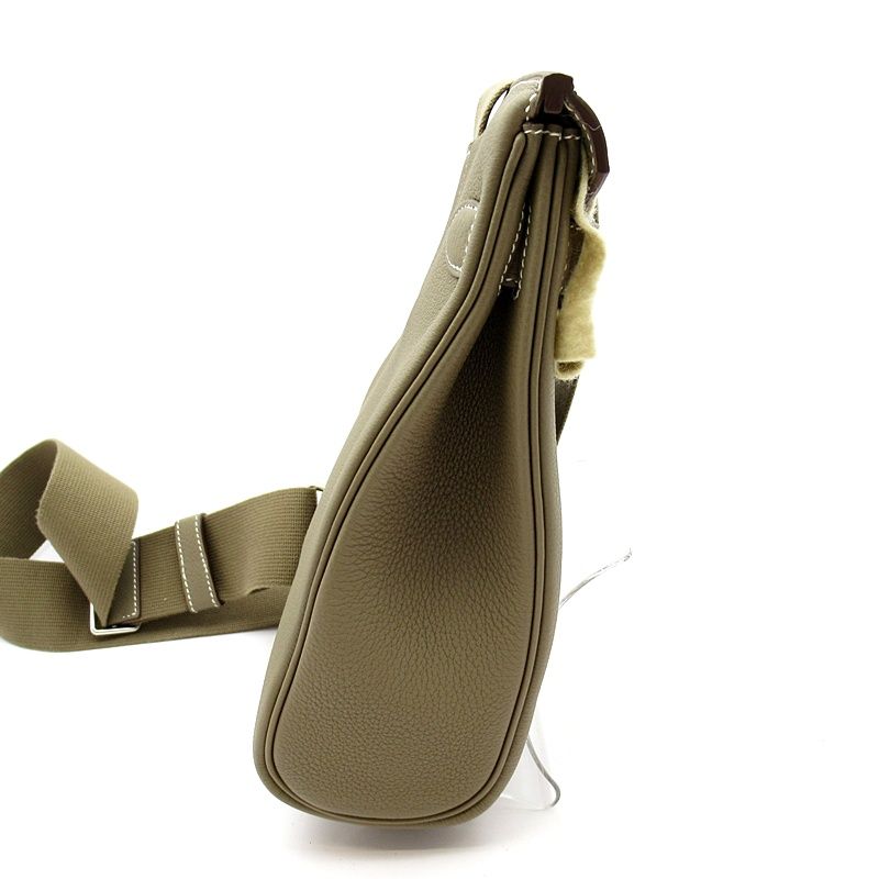 Hermes Kelly Akkad PM Togo Women's Shoulder Bag Etoupe Excellent Condition