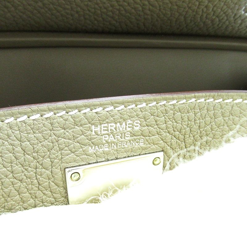 Hermes Kelly Akkad PM Togo Women's Shoulder Bag Etoupe Excellent Condition