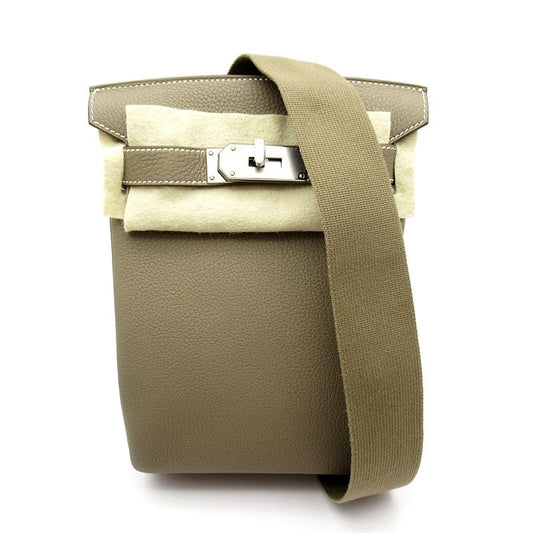 Hermes Kelly Akkad PM Togo Women's Shoulder Bag Etoupe Excellent Condition