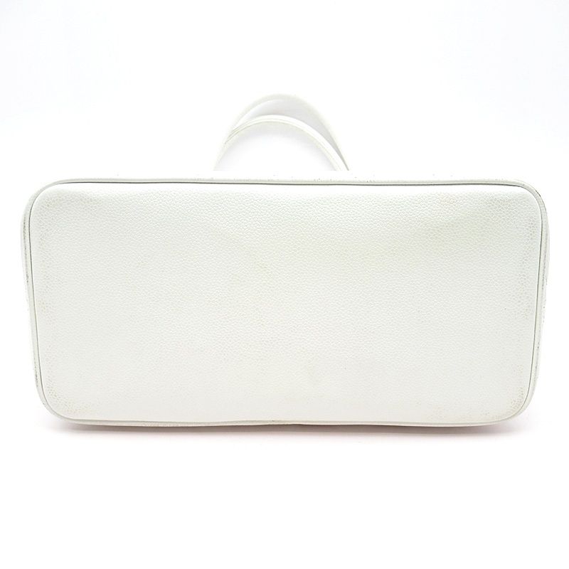 Chanel Reproduction Tote A01804 Caviar Skin Women's Tote Bag White Excellent