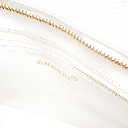 Chanel Reproduction Tote A01804 Caviar Skin Women's Tote Bag White Excellent
