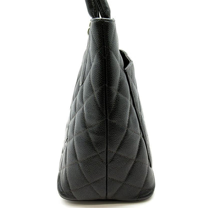 Chanel Reproduction Tote A01804 Caviar Skin Women's Tote Bag Black Excellent