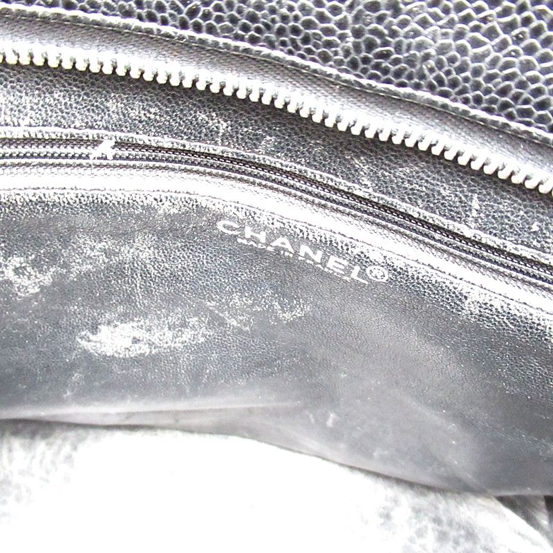 Chanel Reproduction Tote A01804 Caviar Skin Women's Tote Bag Black Excellent