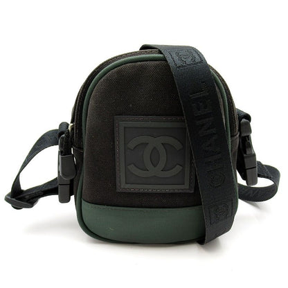 Chanel Sport Line Shoulder Bag A23300 Nylon Men's Shoulder Bag Black Excellent