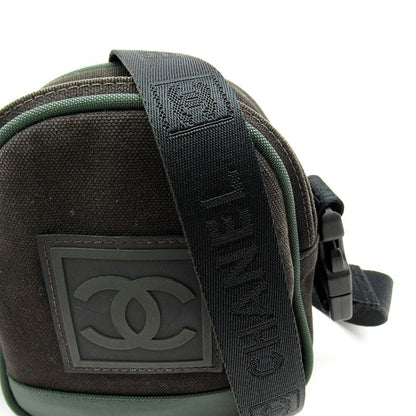 Chanel Sport Line Shoulder Bag A23300 Nylon Men's Shoulder Bag Black Excellent