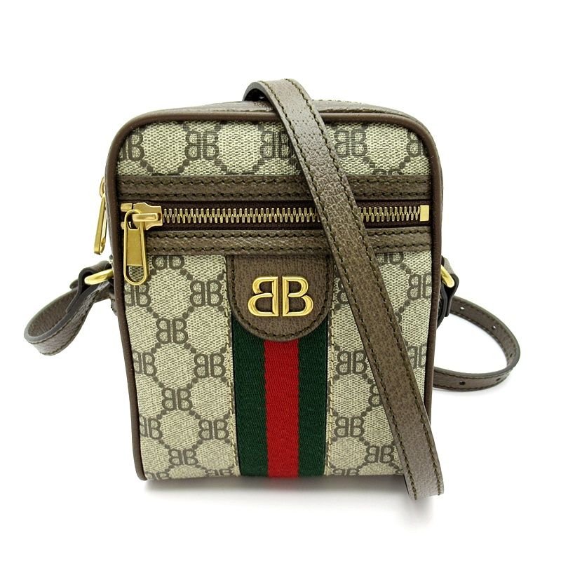 Gucci the Hacker Shoulder Bag Balenciaga 680129 Canvas Leather Women's Shoulder