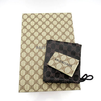 Gucci the Hacker Shoulder Bag Balenciaga 680129 Canvas Leather Women's Shoulder